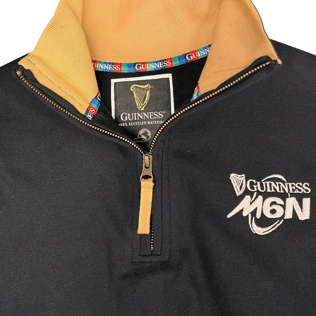 Guinness Black Six Nations Quarter Zip Sweatshirt - Image 5