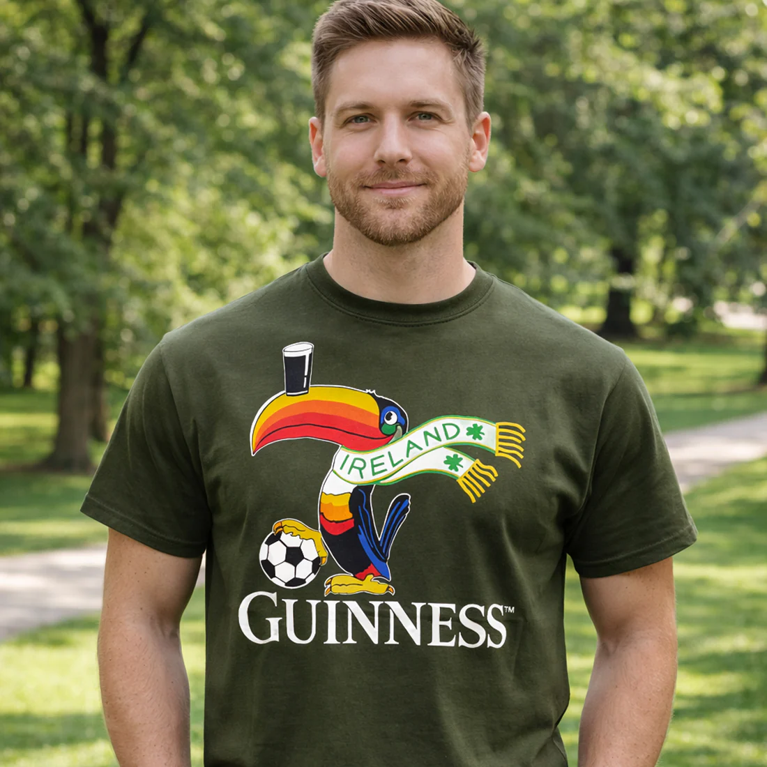 Guinness Bottle Green Football Toucan T-Shirt - Image 2