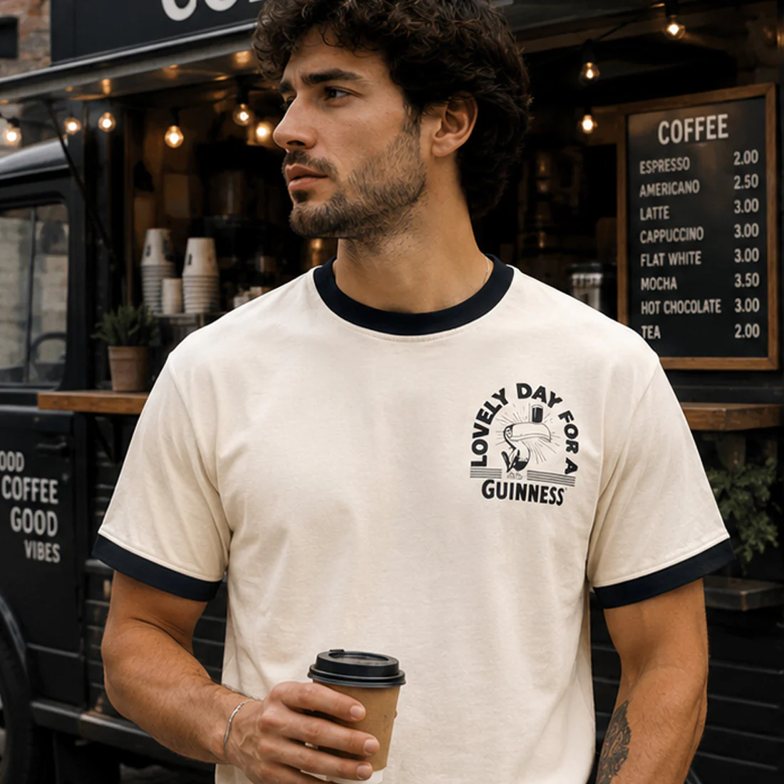 Guinness Cream & Black Toucan Lovely Day T-Shirt - Image 2
