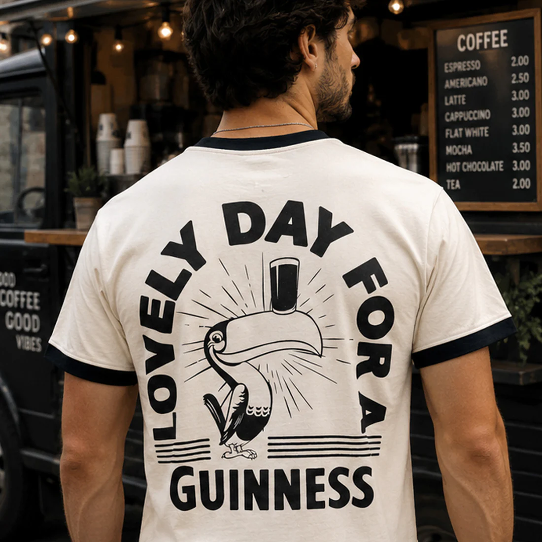 Guinness Cream & Black Toucan Lovely Day T-Shirt - Image 3