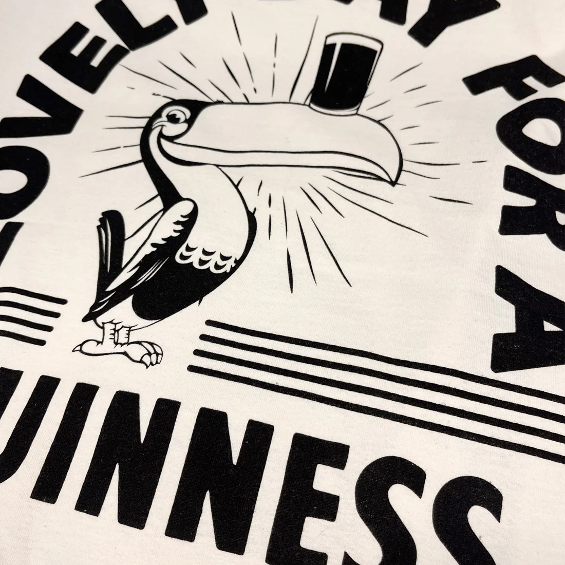 Guinness Cream & Black Toucan Lovely Day T-Shirt - Image 4