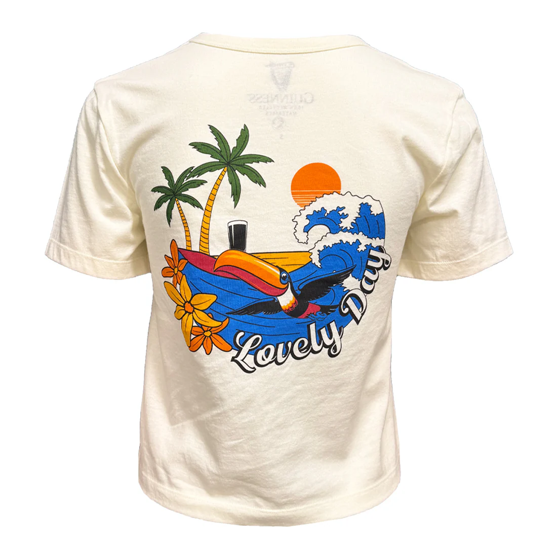 Guinness Women's Cream Toucan Lovely Day Cropped T-Shirt - Image 3