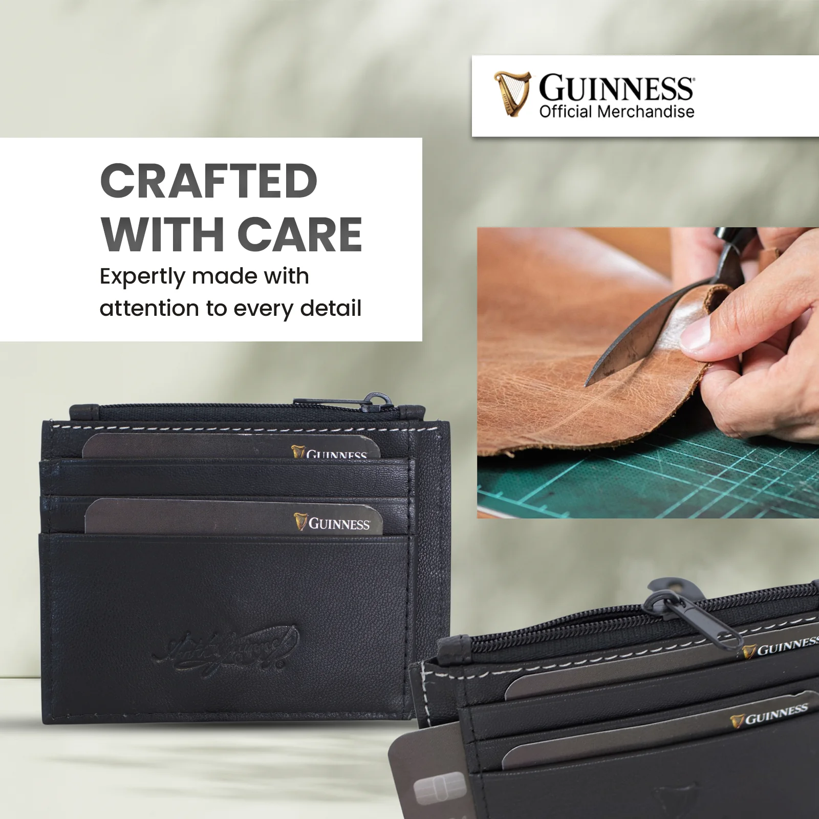 Guinness Credit Card Holder With Zip Pocket - Image 3