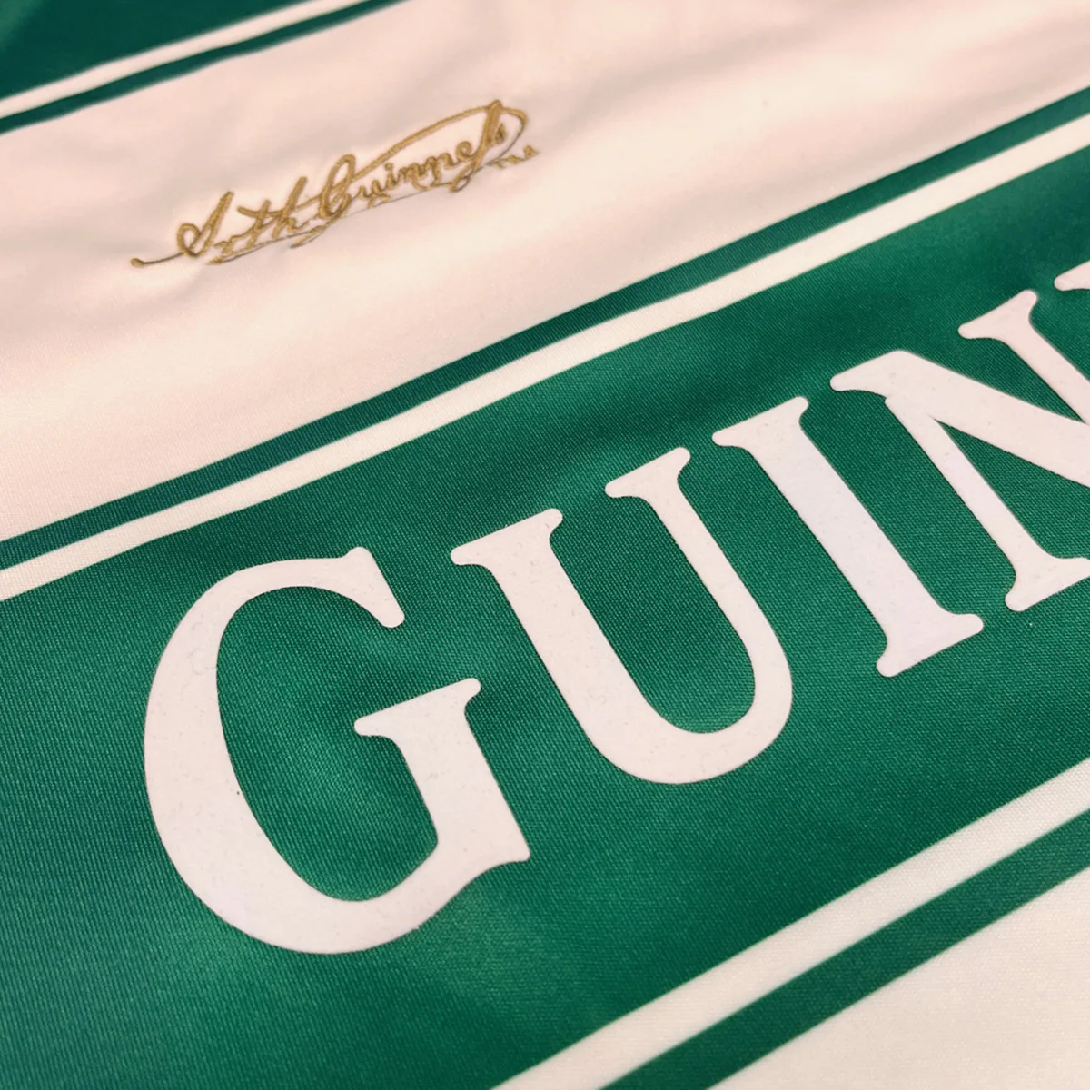 Guinness Green & White Striped Football Top - Image 7