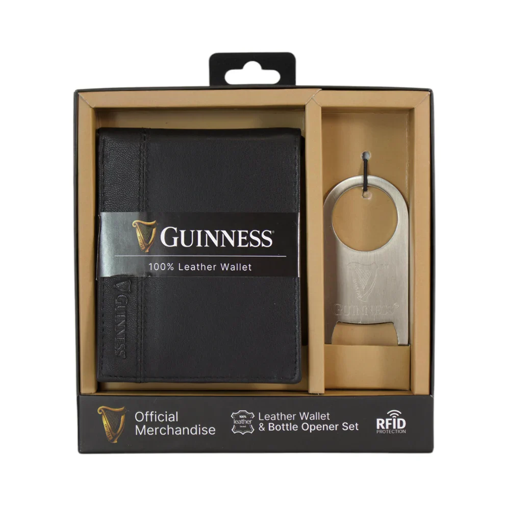 Guinness Leather Wallet And Opener Key Fob Gift Set - Image 2