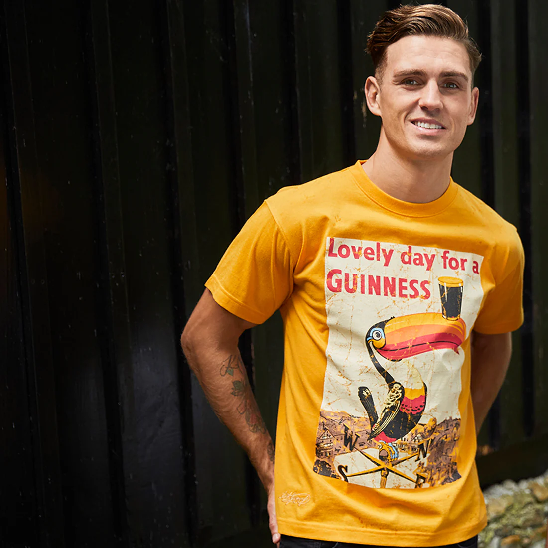Guinness Lovely Day Toucan Golden T-Shirt - Image 2