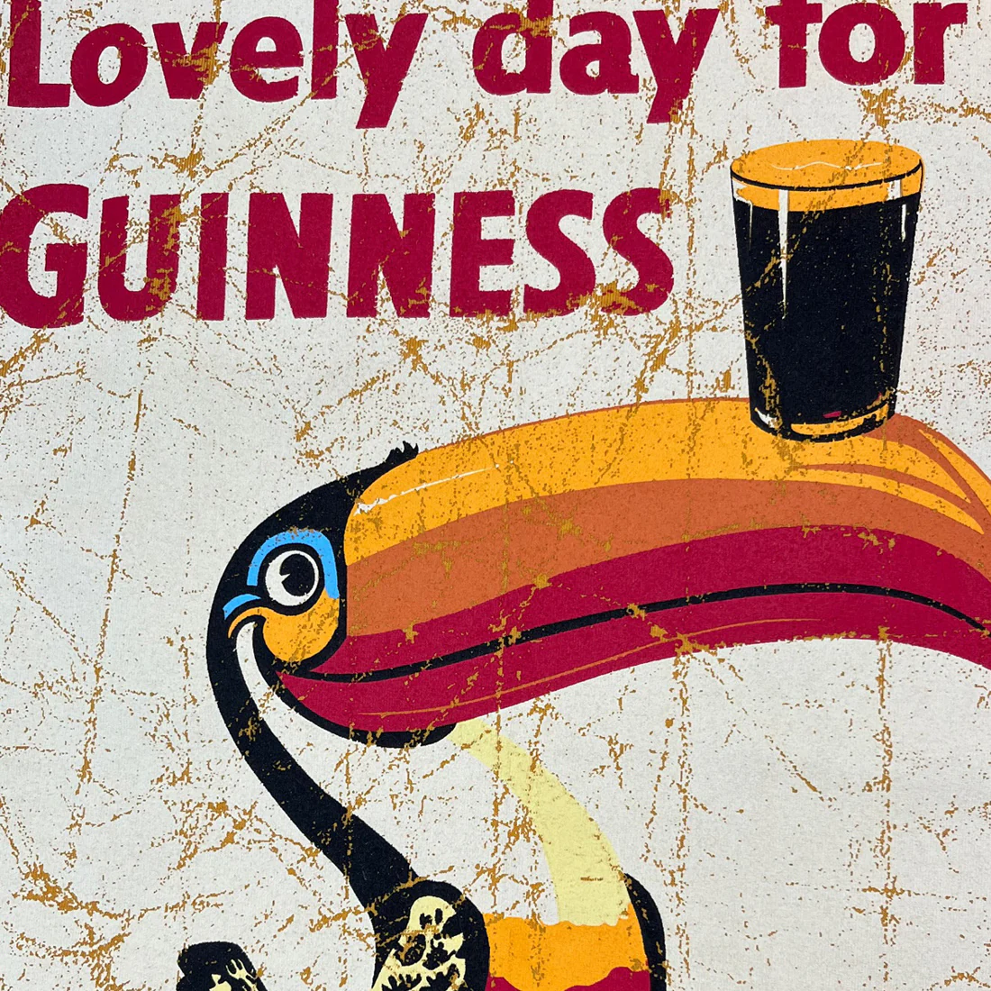 Guinness Lovely Day Toucan Golden T-Shirt - Image 3