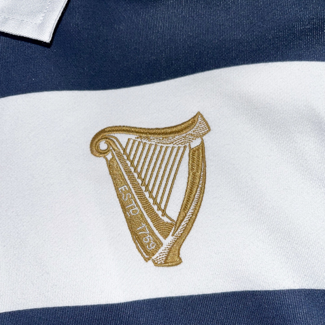 Guinness Navy & White Harp Rugby Sweatshirt - Image 4