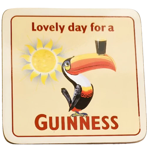 Guinness Toucan Cork Backed Coaster