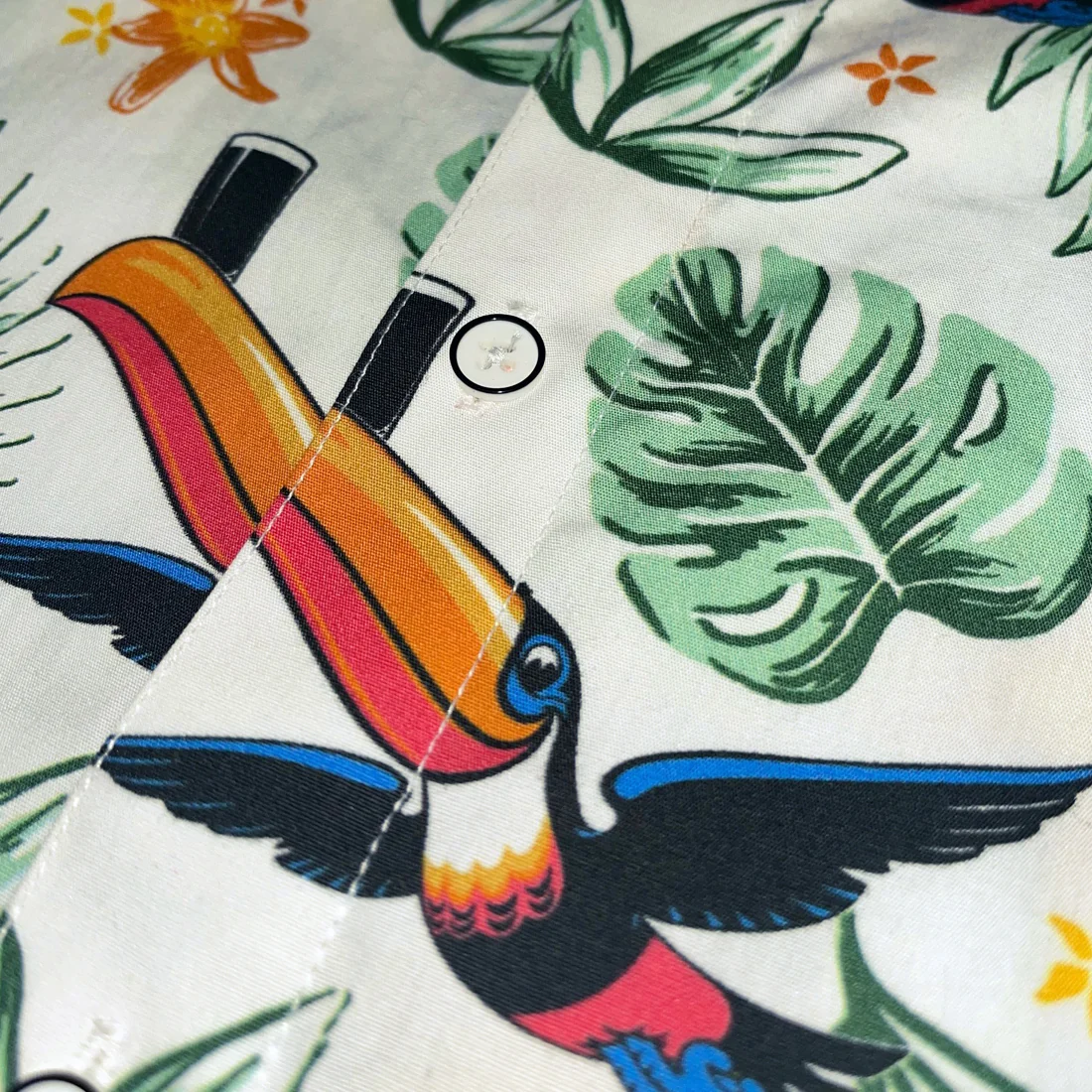 Guinness Toucan Hawaiian Themed Shirt - Image 4