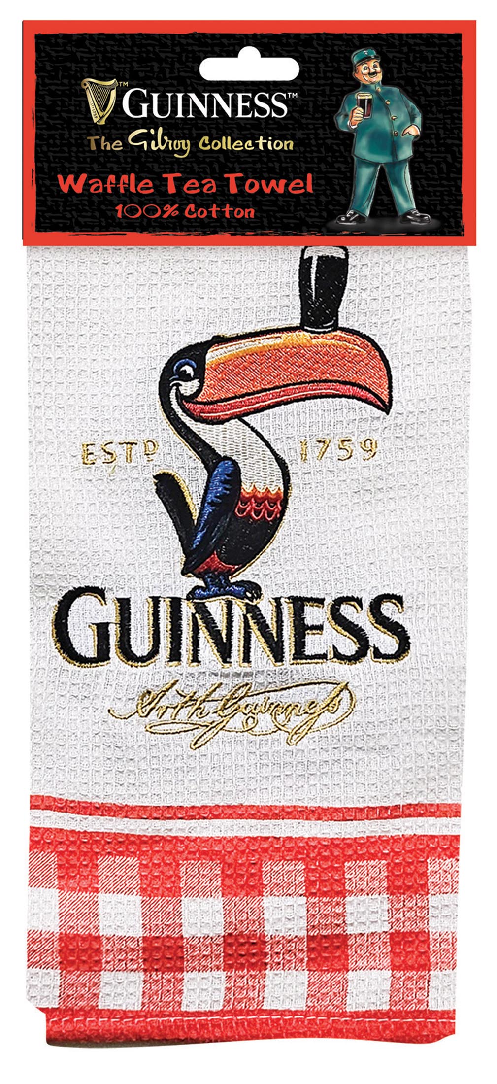 Guinness Toucan Waffle Tea Towel - Image 2