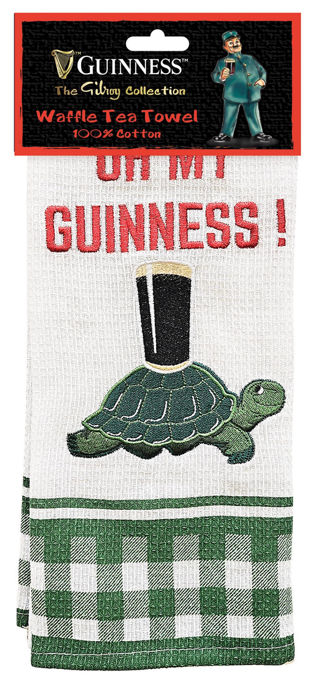 Guinness Waffle Tortoise Tea Towel - Image 2