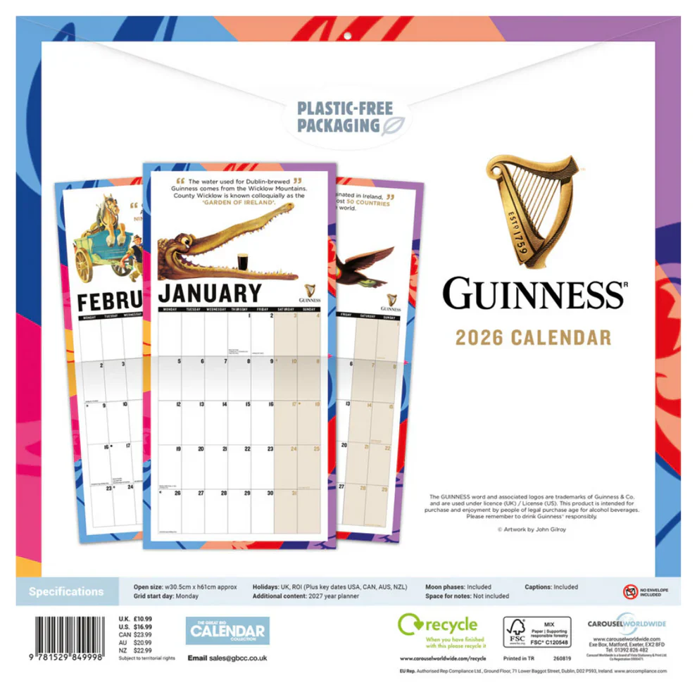 Guinness Wall Calendar 2026 - Image 6