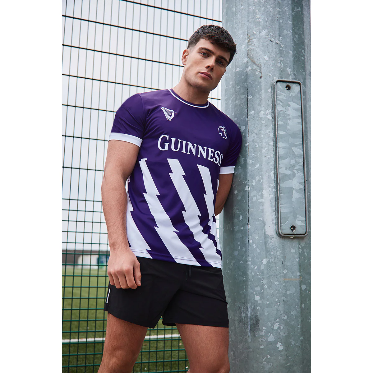Guinness White and Purple Premier League Football Top - Image 2