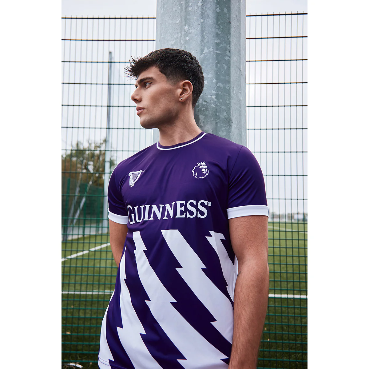 Guinness White and Purple Premier League Football Top - Image 8