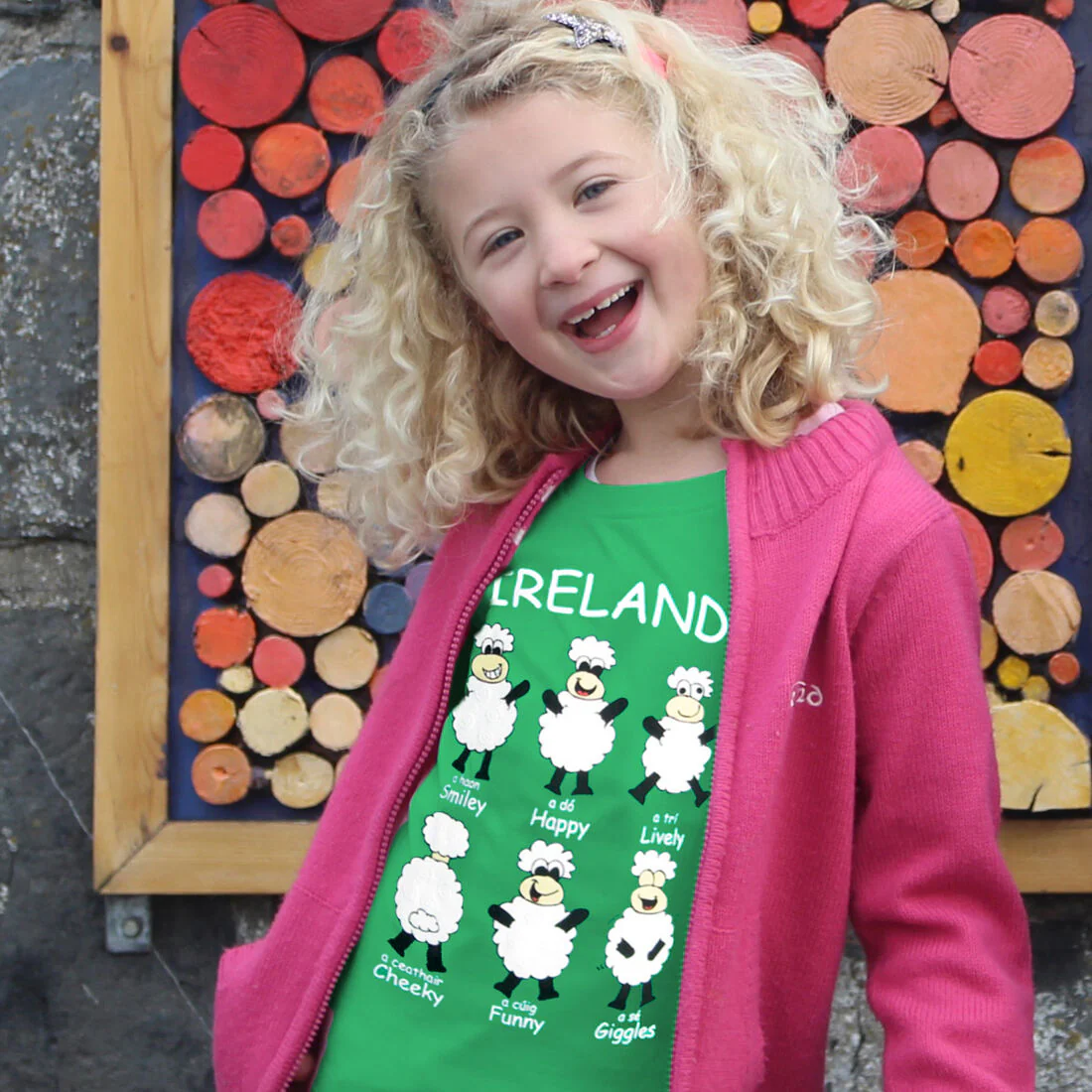 Happy Sheep Ireland Kids T-Shirt - Image 2