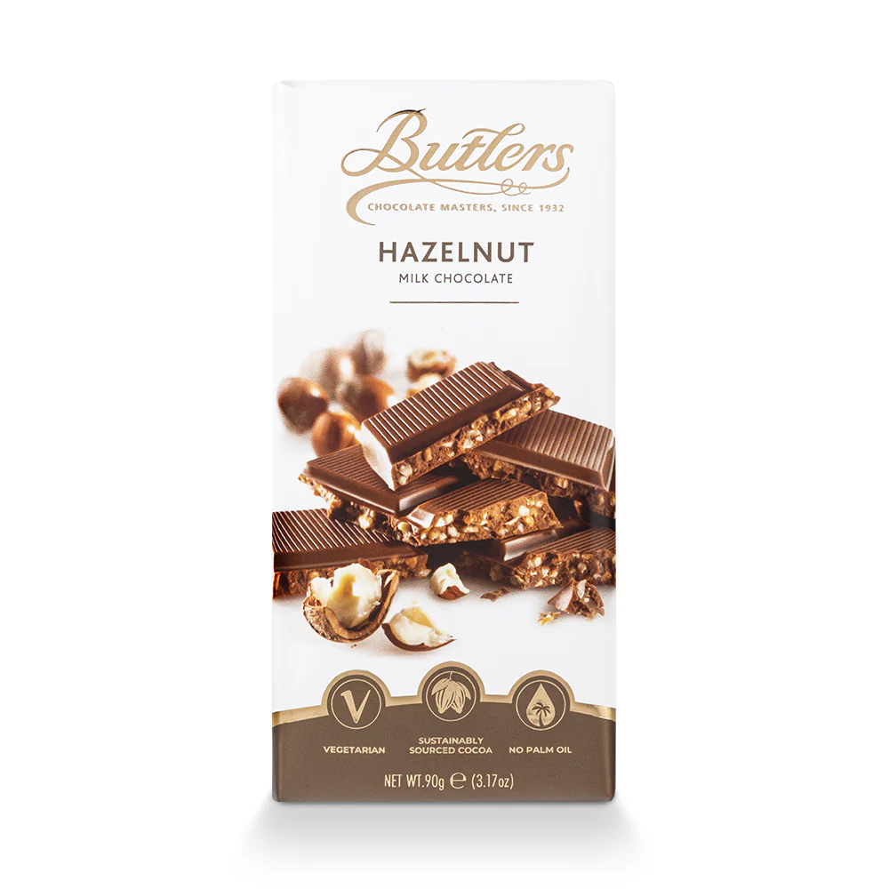 Butlers Hazelnut Milk Chocolate Bar 90g