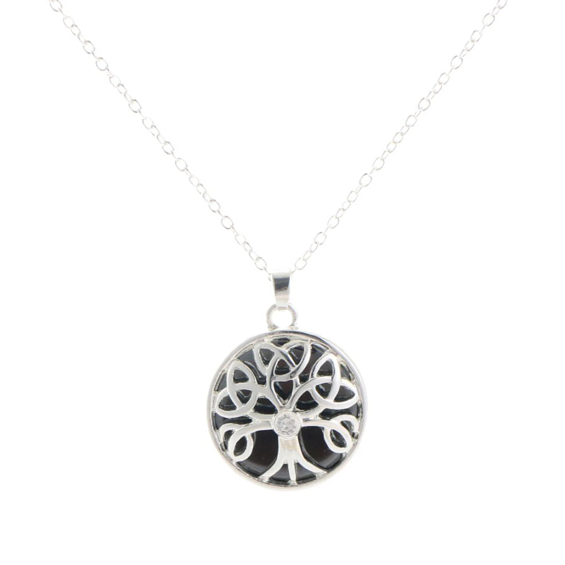 Hematite Stone Celtic Energy Necklace