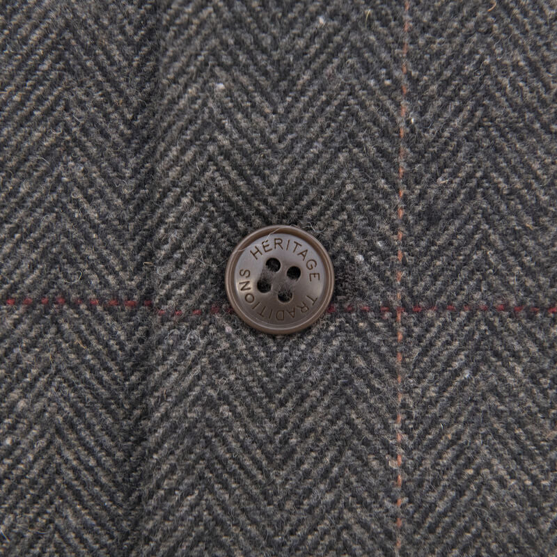 Heritage Herringbone Tweed Waistcoat Grey - Image 4