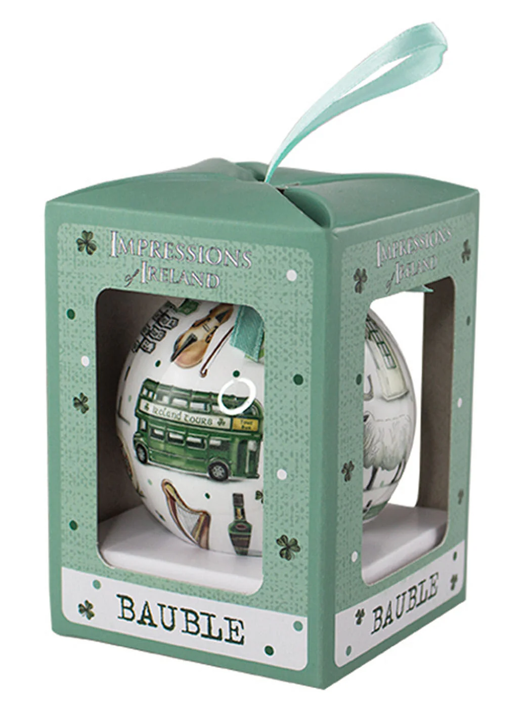 Impressions Of Ireland White Bauble With Irish Scenes Design - Image 2