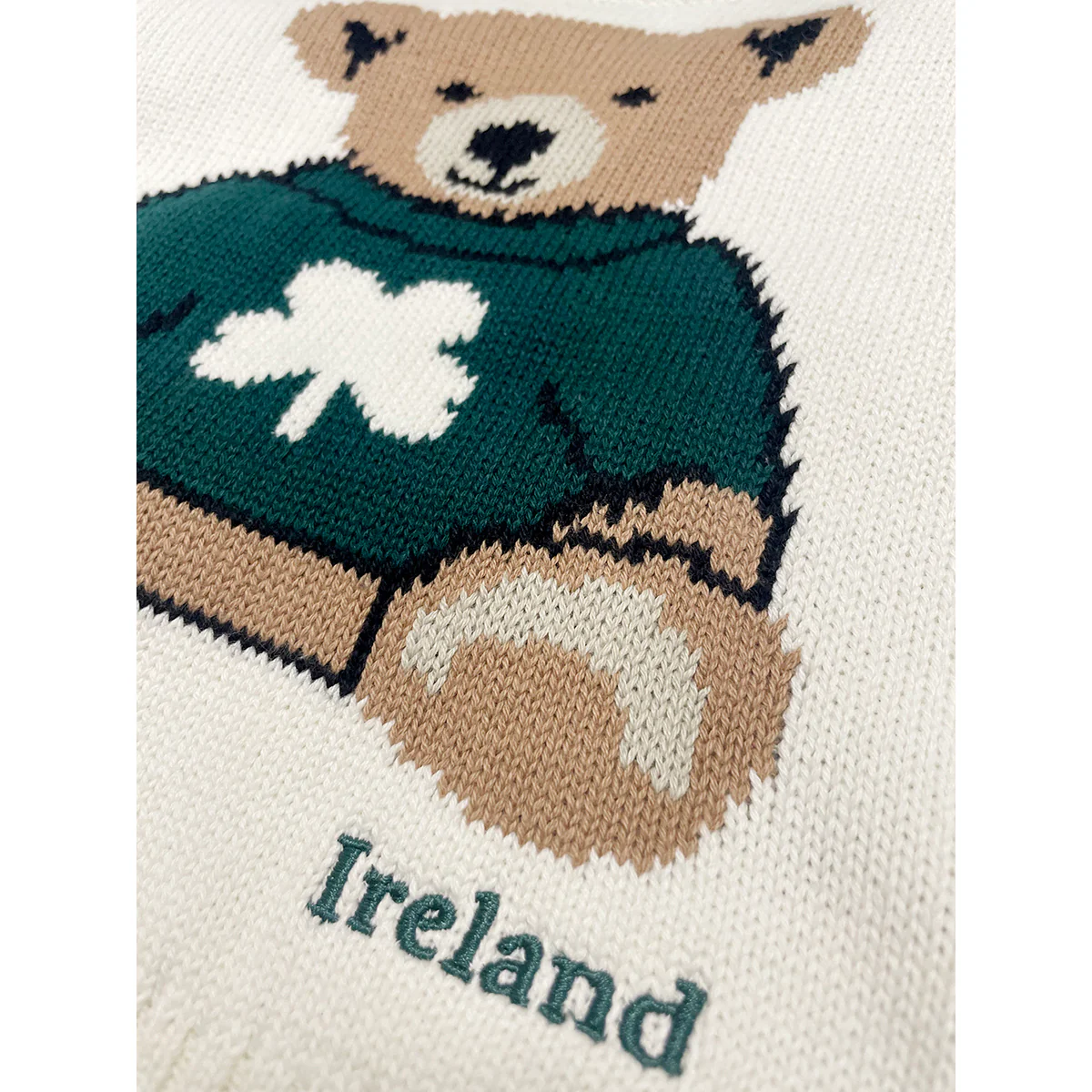 Ireland Bear Cream Kids Knitted Jumper - Image 3