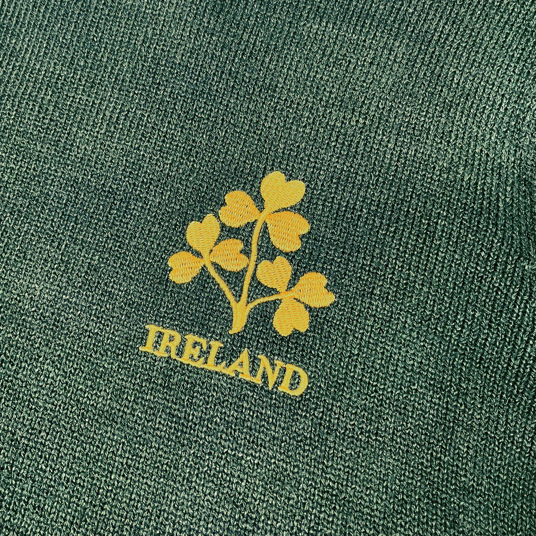 Ireland Bottle Green Three Shamrock Crew Neck Jumper - Image 4