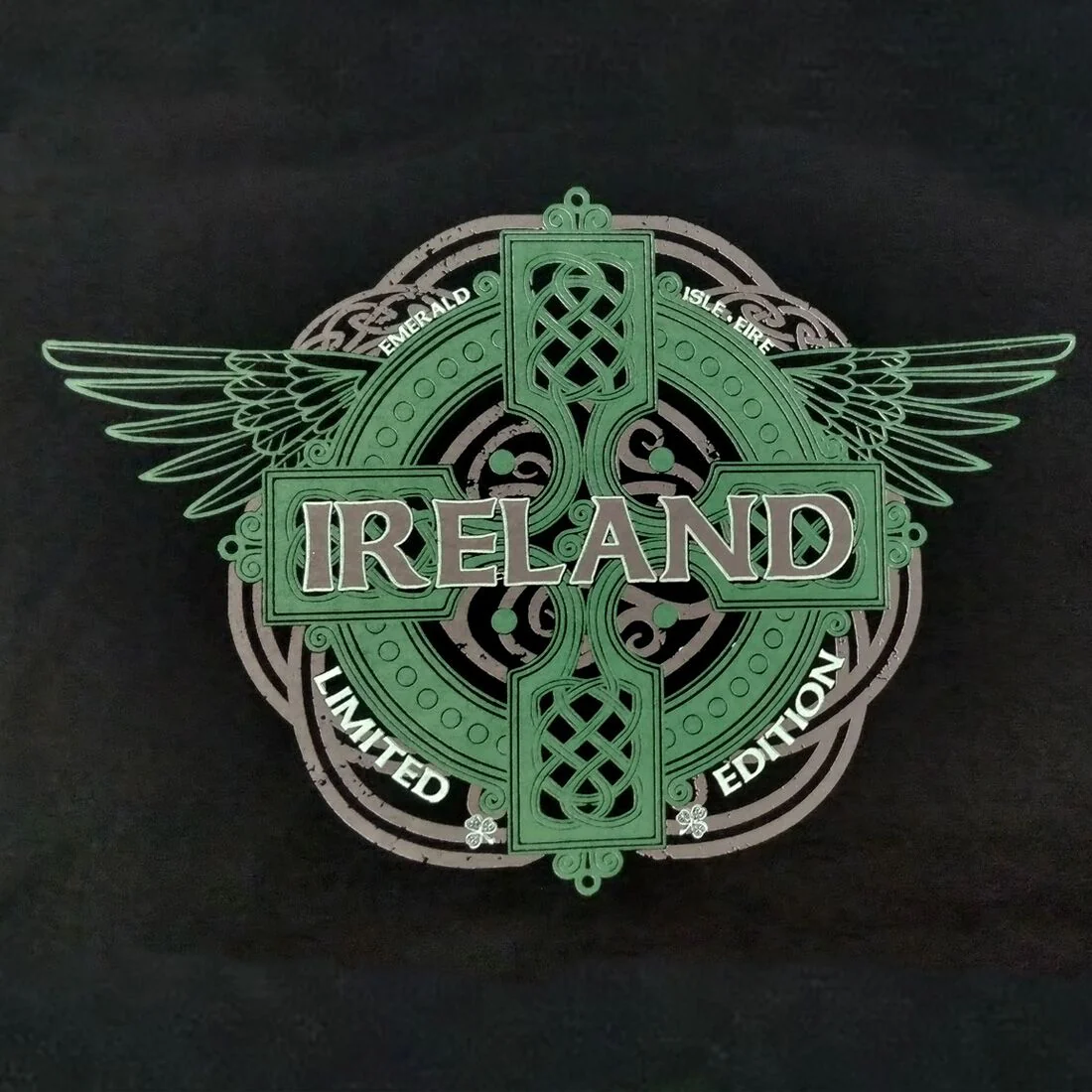 Ireland Celtic Cross Wings T-Shirt - Image 4