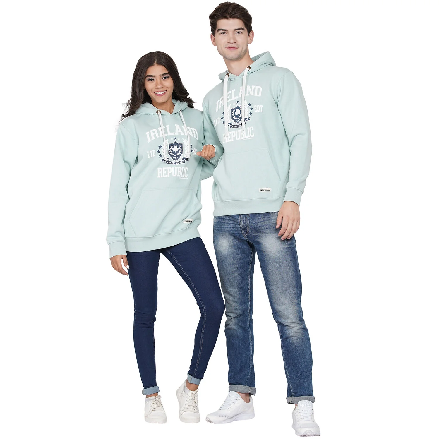 Ireland Crest Stars Unisex Hood Pistachio - Image 2