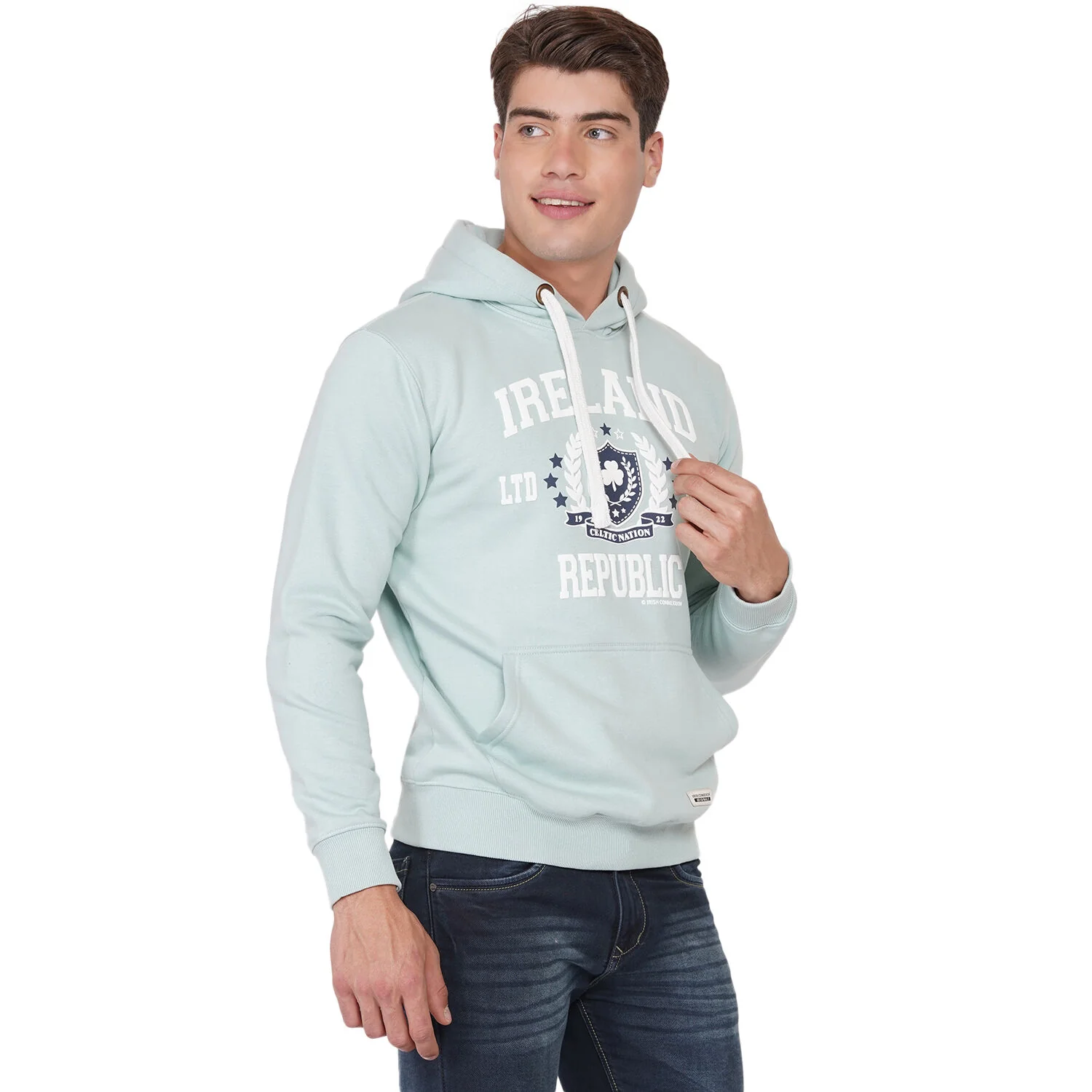 Ireland Crest Stars Unisex Hood Pistachio - Image 3