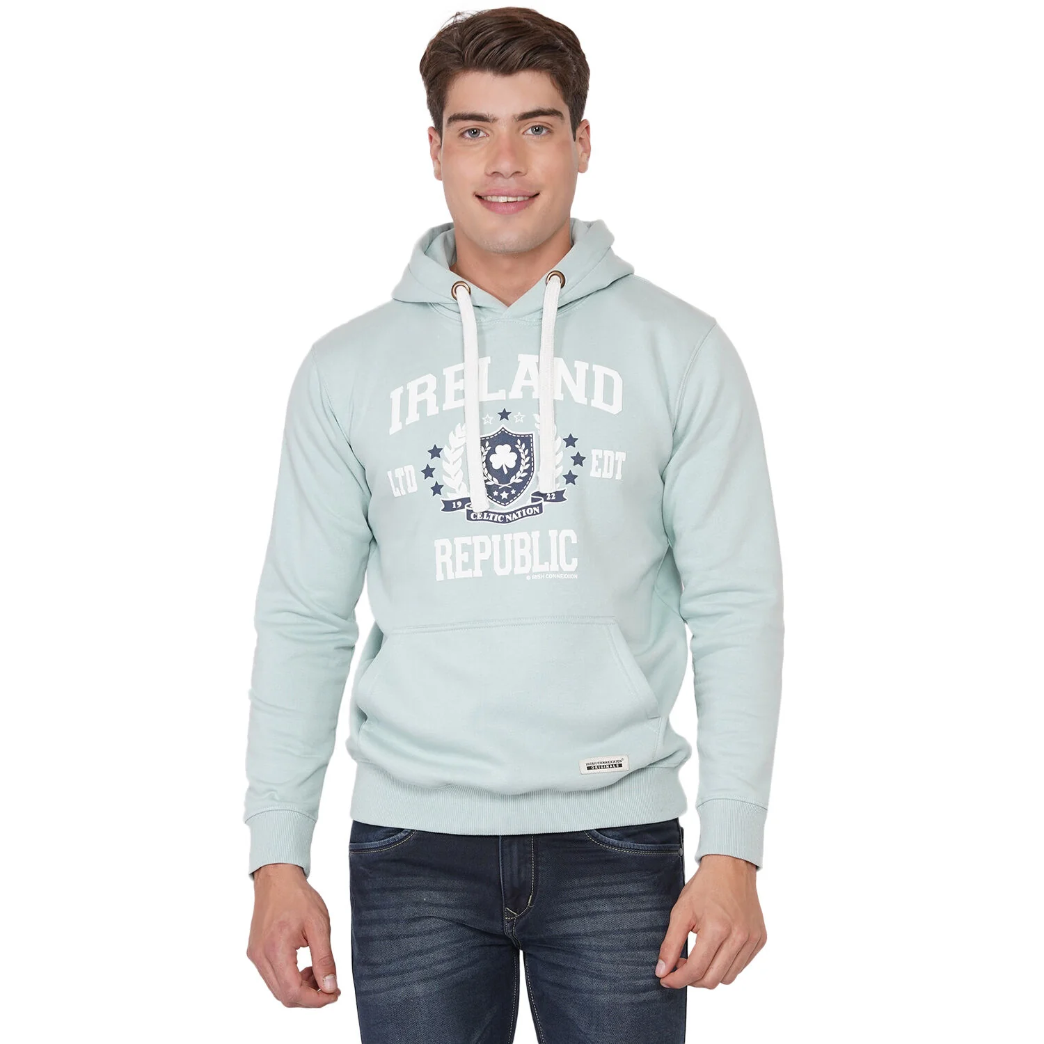 Ireland Crest Stars Unisex Hood Pistachio - Image 4