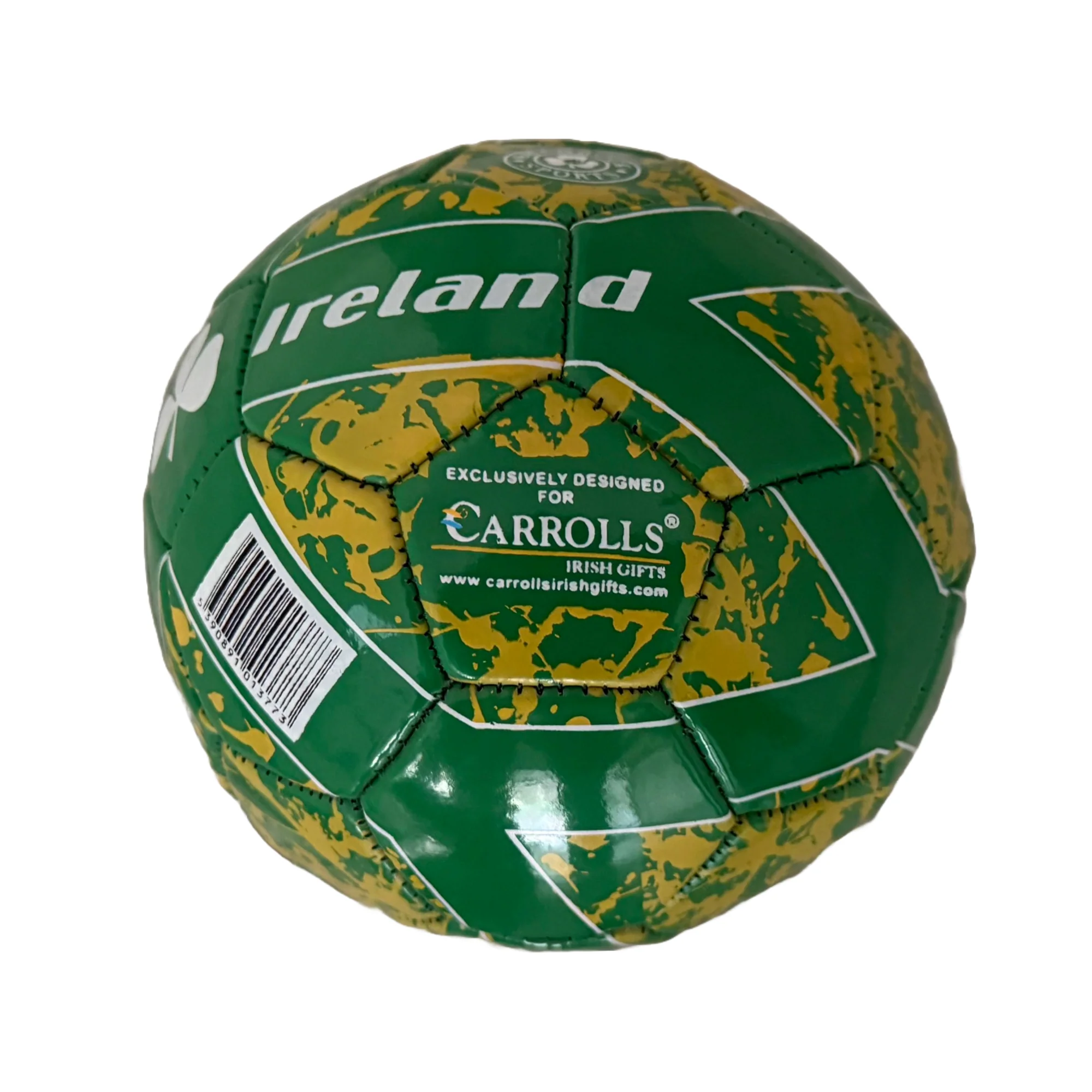 Ireland Designed Soccer Ball With White Shamrock Design Size 2 - Image 2