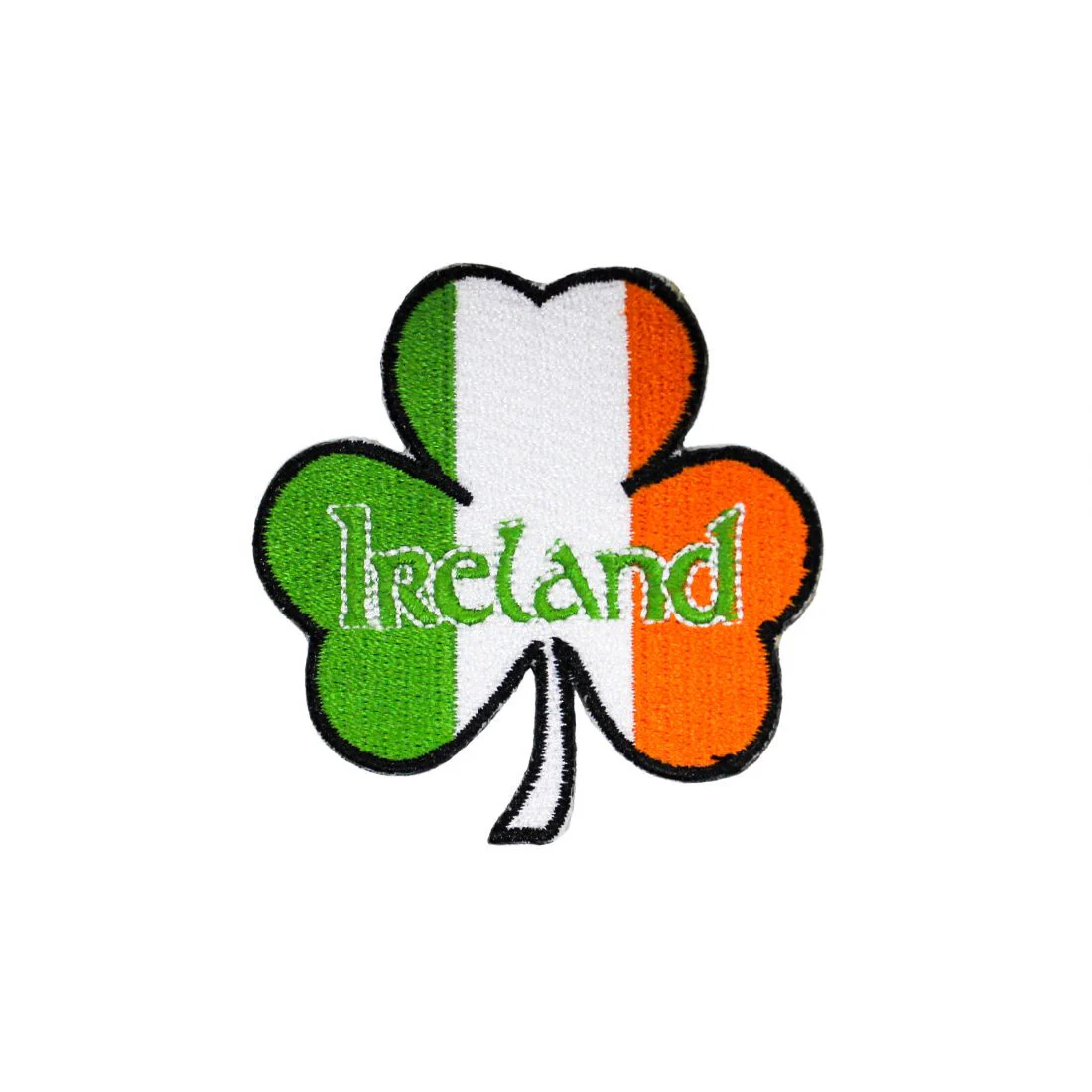 Ireland Flag Print Tricolour Designed Patch In Shamrock Shape - Image 2
