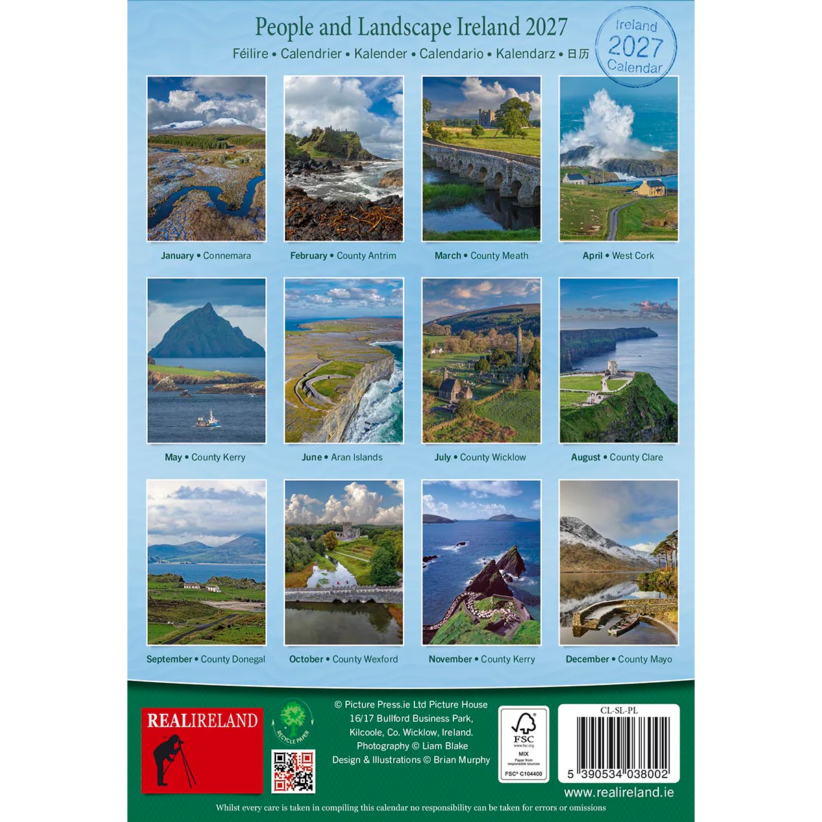 Ireland People & Landscape Slim Calendar 2027 - Image 3