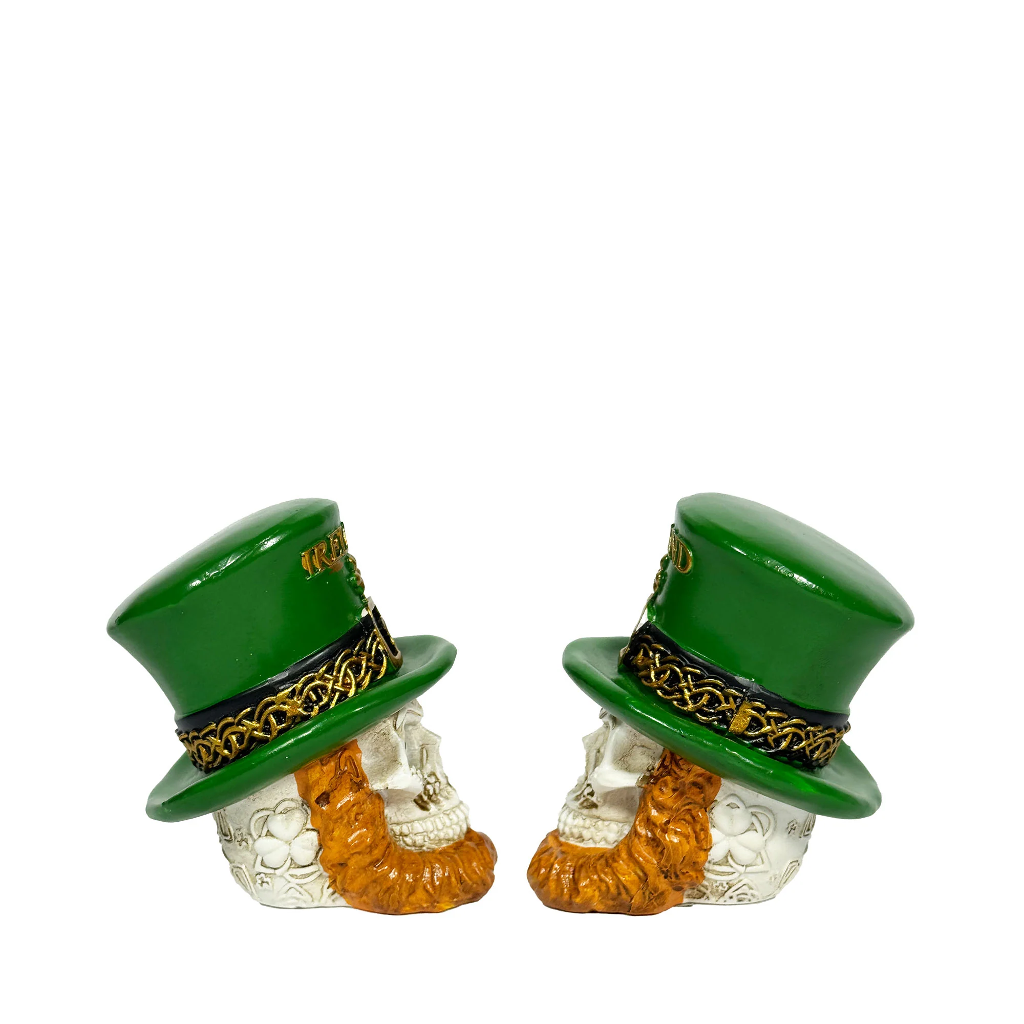 Ireland Skull Figure with Leprechaun Hat - Image 2