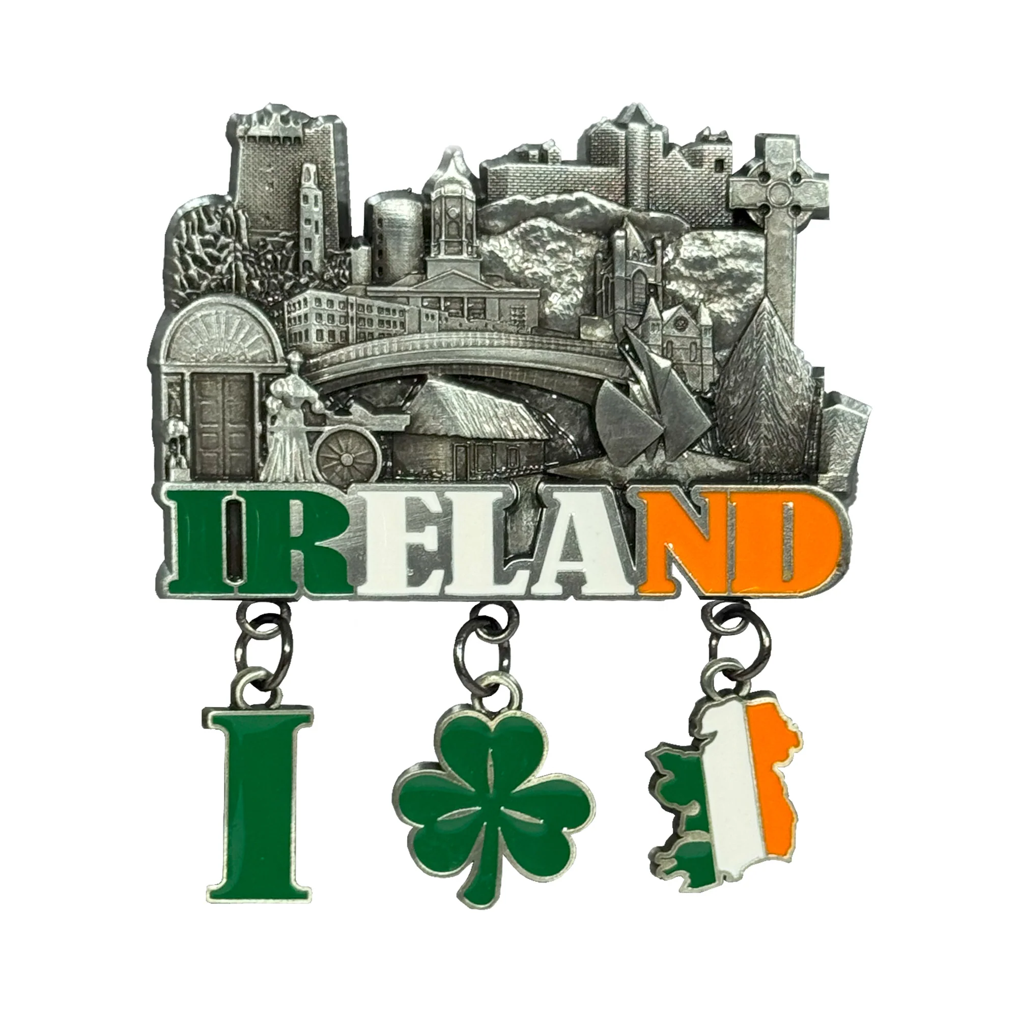 Ireland Skyline Charm Magnet
