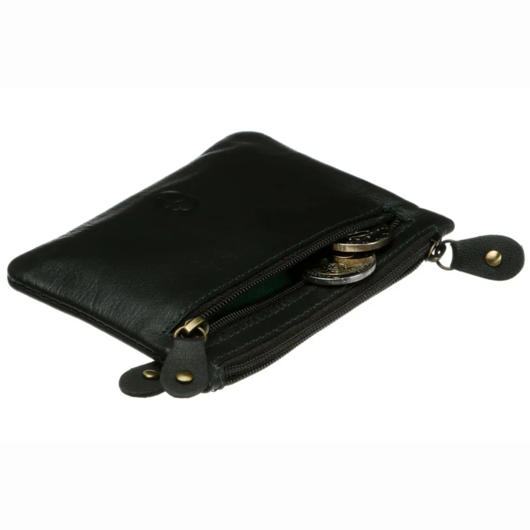 Ireland Trinity Knot 3 Zip Black Leather Purse - Image 2