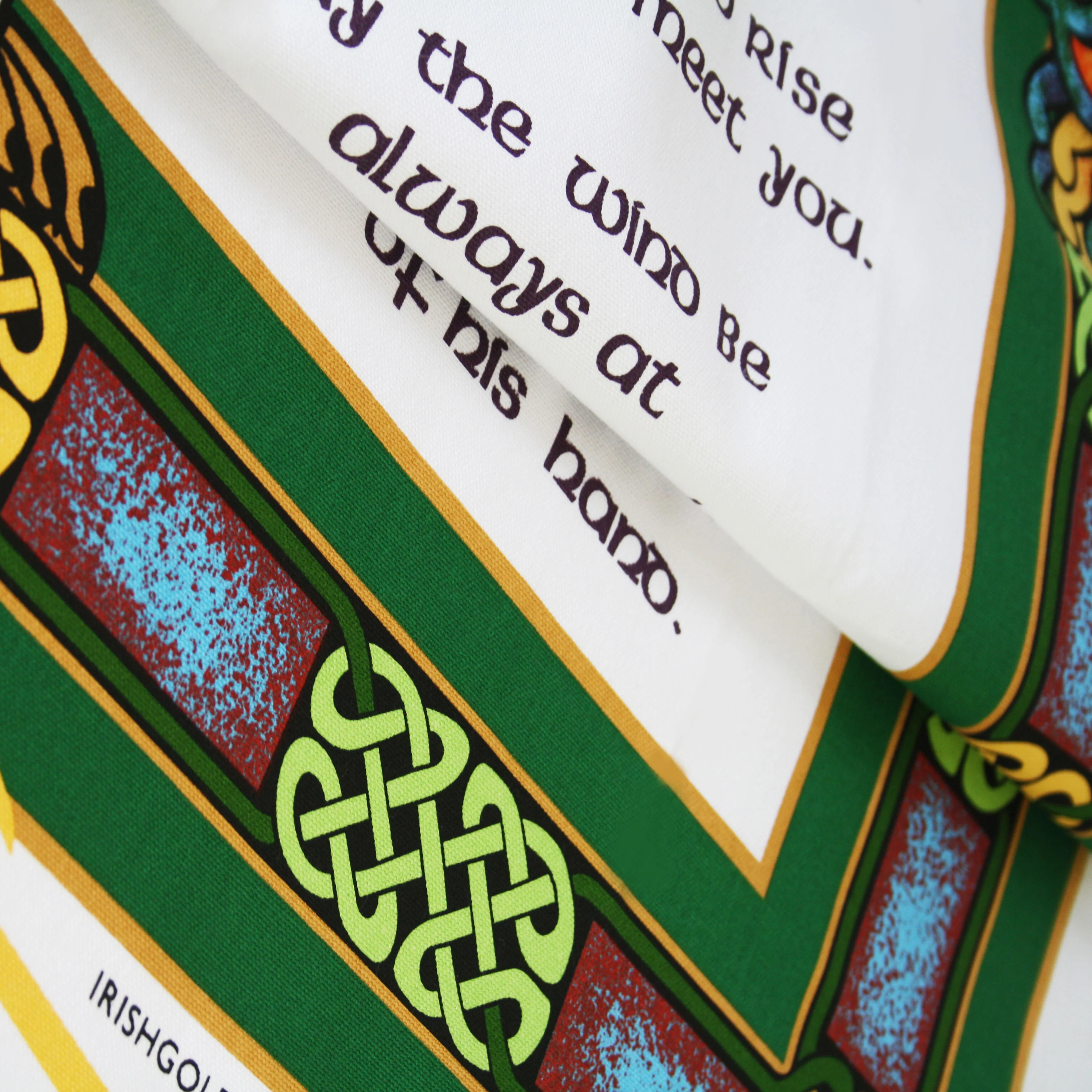 Irish Blessing Cotton Teal Towel Set Of 2 - Image 3