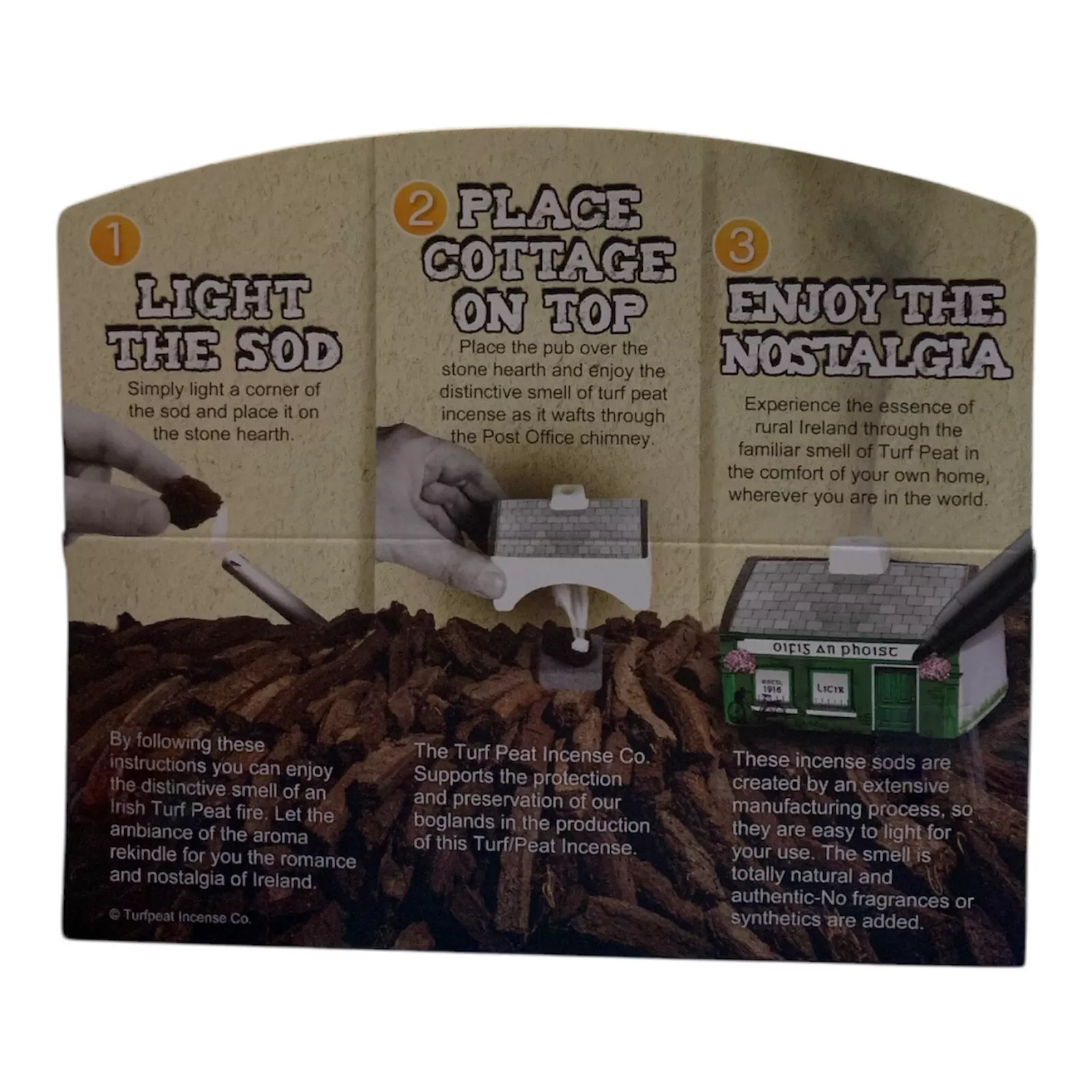 Irish Post Office Peat Incense Burner Set - Image 3