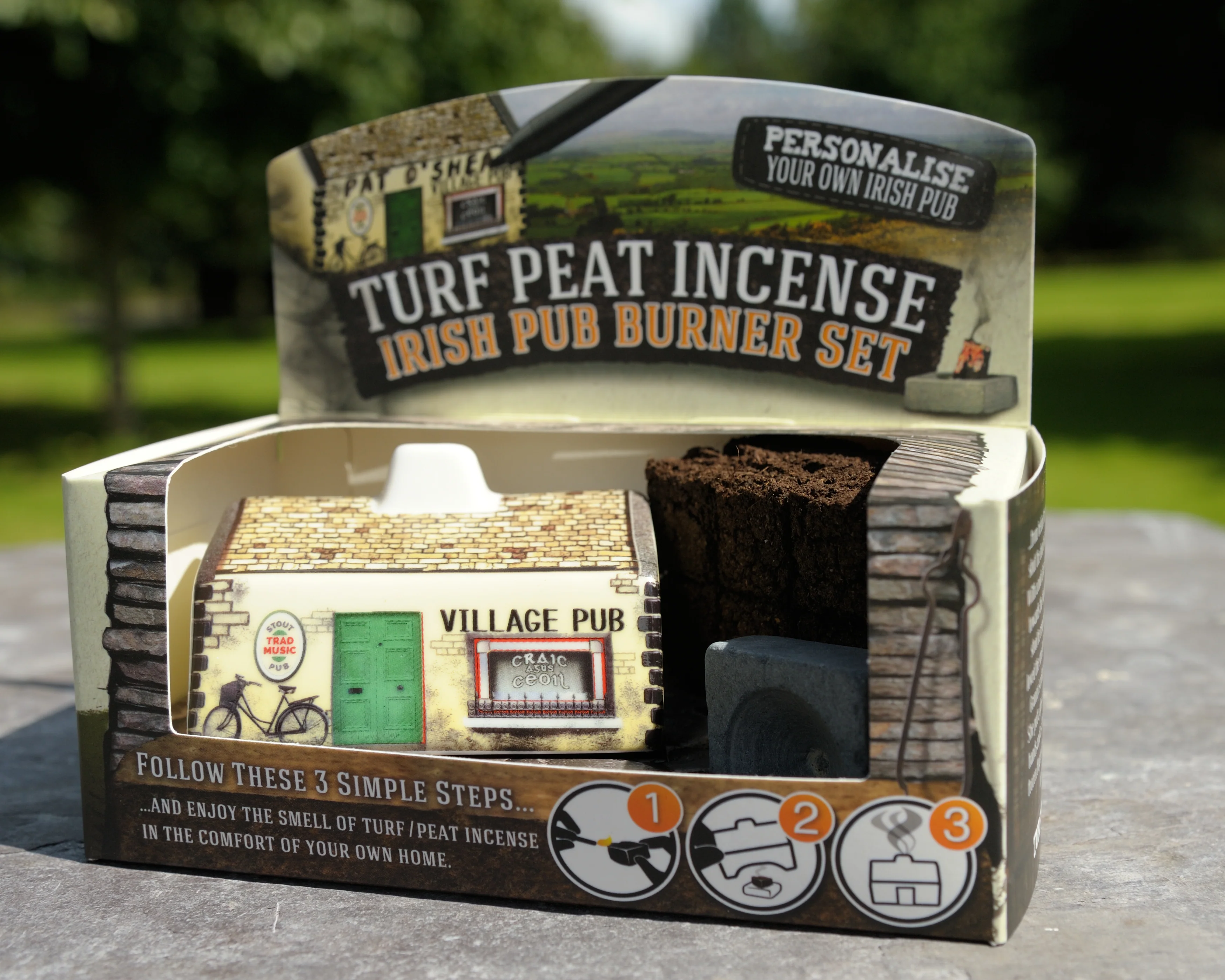 Irish Pub Peat Incense Burner Set - Image 2