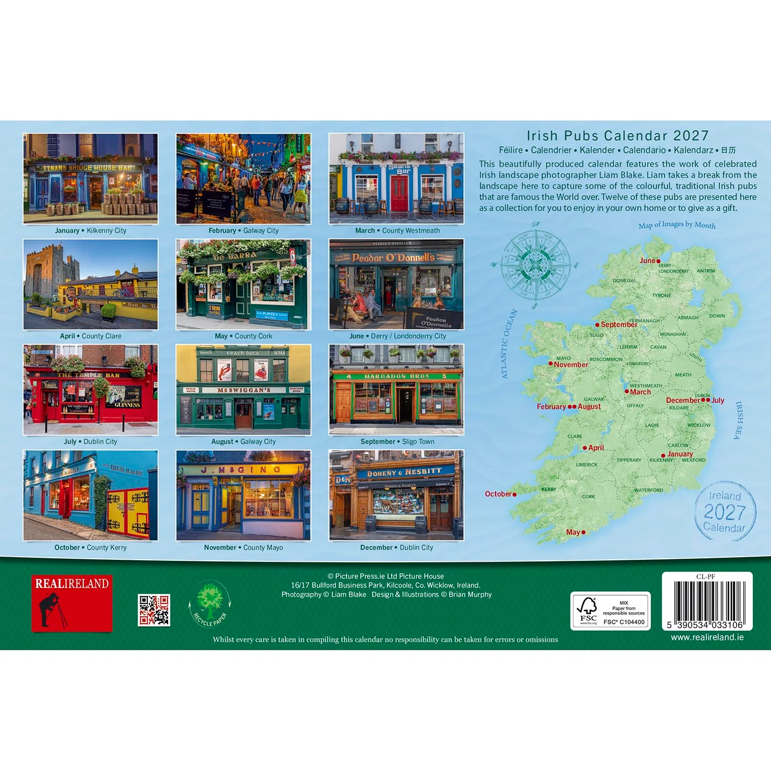 Irish Pubs A4 Calendar 2027 - Image 3