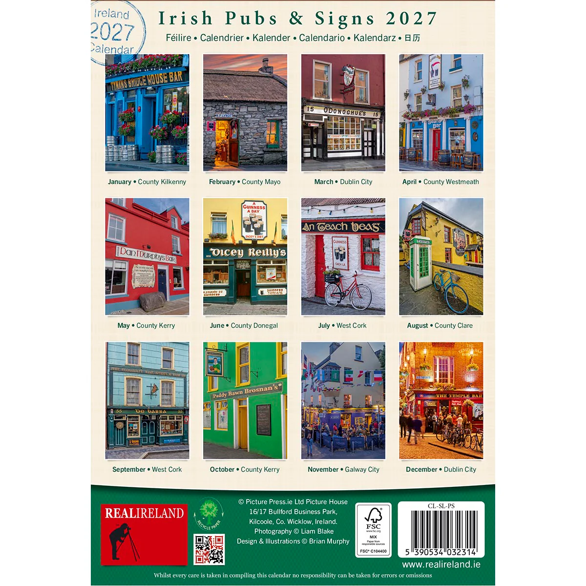 Irish Pubs & Signs Slim Calendar 2027 - Image 3