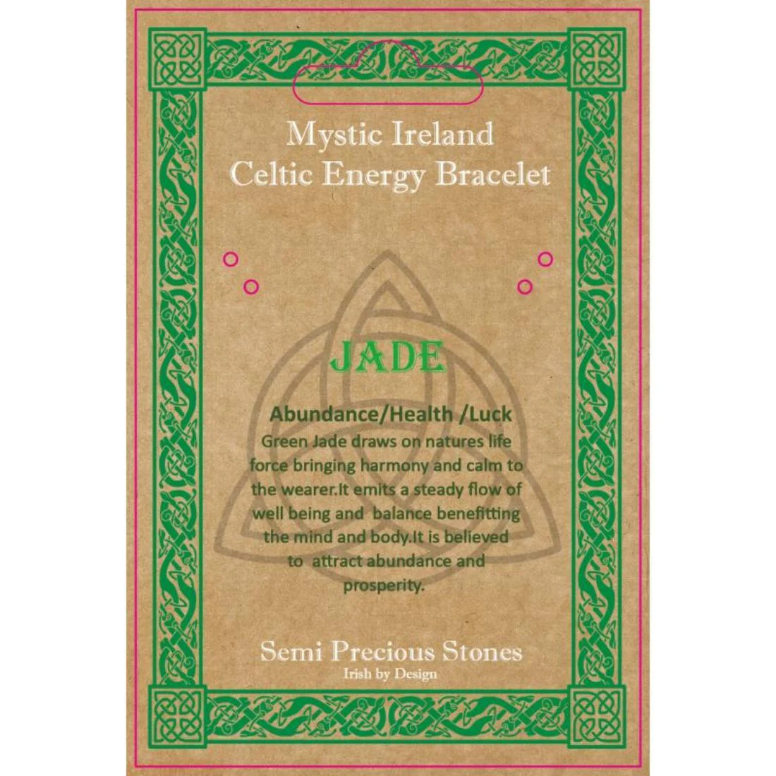 Jade Stone Celtic Energy Bracelet - Image 2