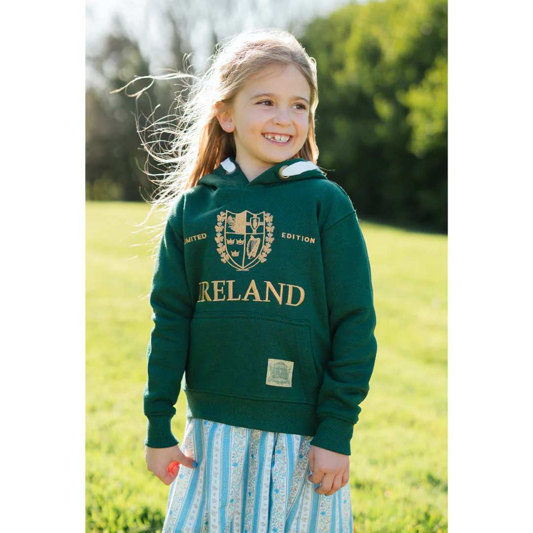 Kids 4 Provinces Ireland Green Hoodie - Image 2