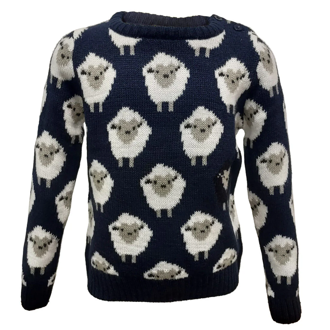Kids All Over Sheep Pattern Jumper Navy