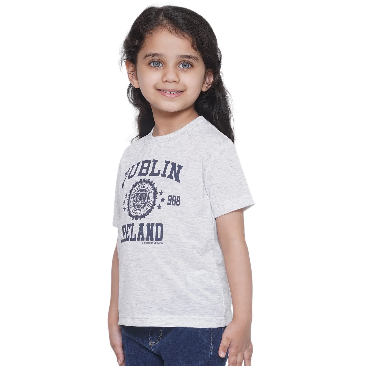 Kids Dublin 988 Stamp Stars T-Shirt Ash Grey - Image 6