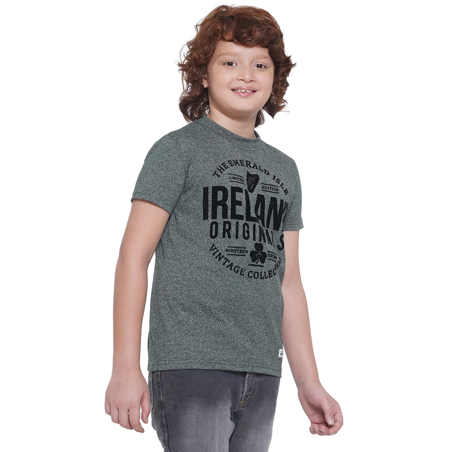 Kids Ireland Originals T-Shirt Green Grindle - Image 3