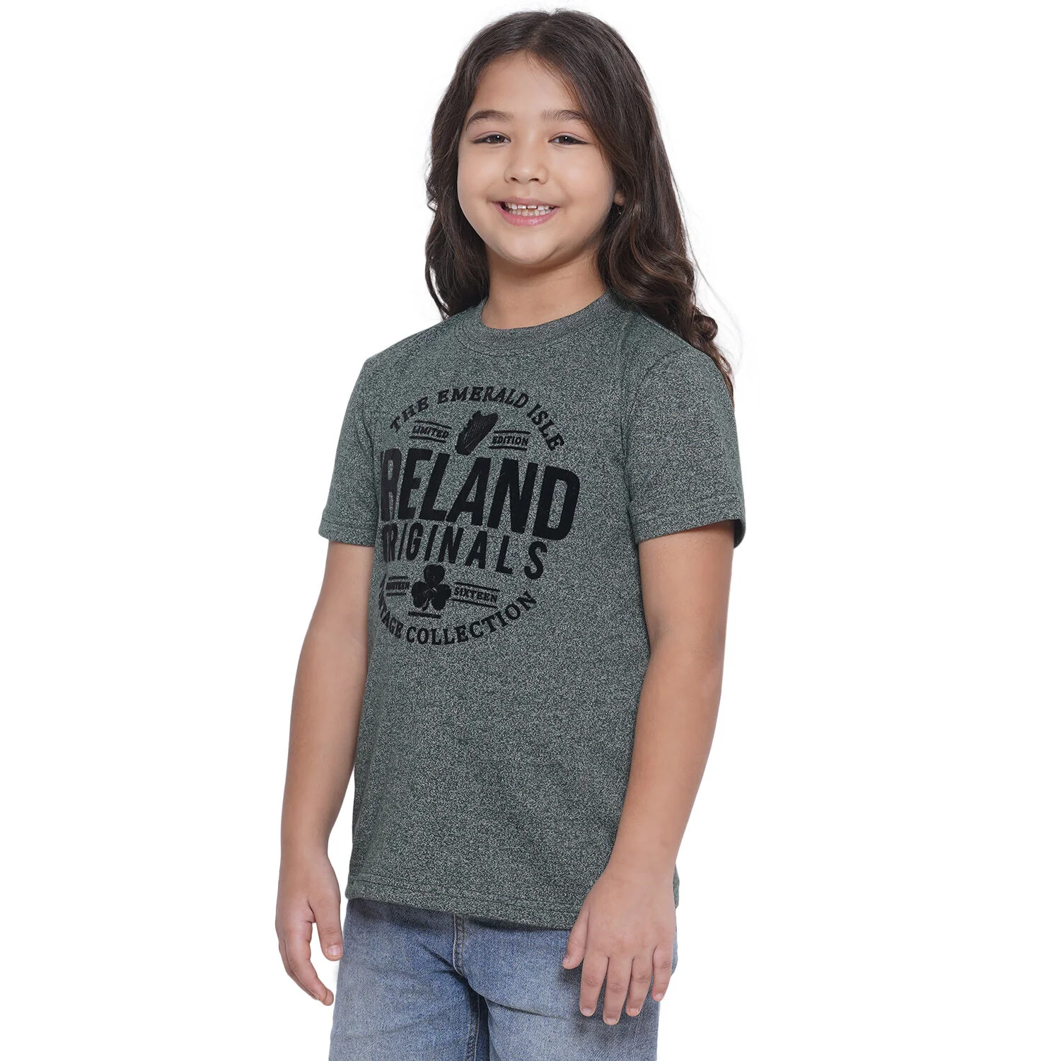 Kids Ireland Originals T-Shirt Green Grindle - Image 4