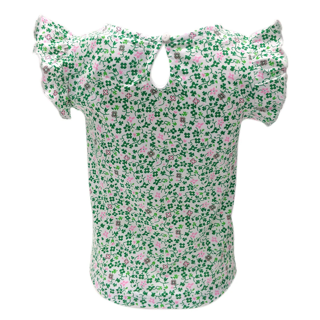 Kids Shamrock Flower T-Shirt White - Image 2