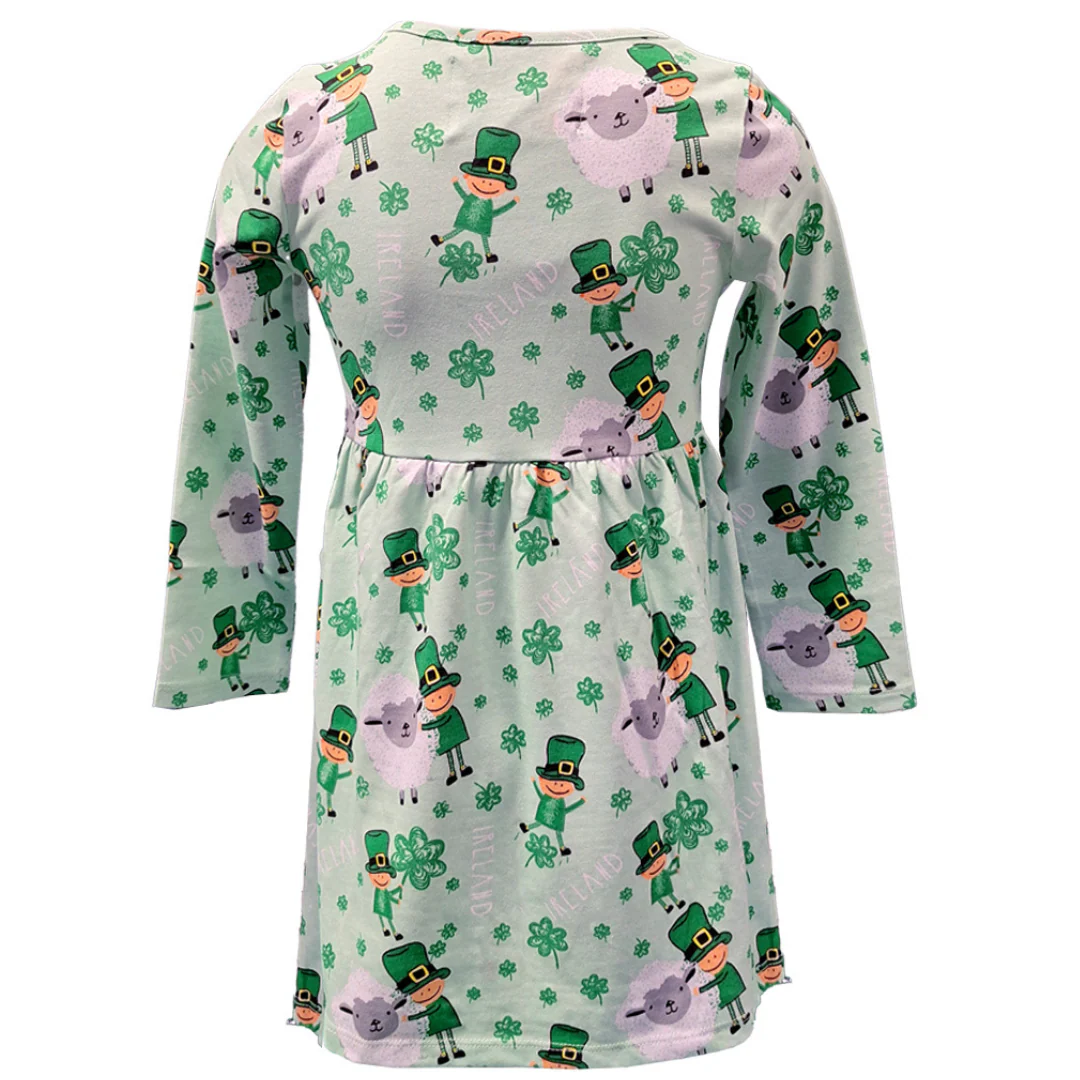 Kids Sheep And Shamrock Dress - Image 3