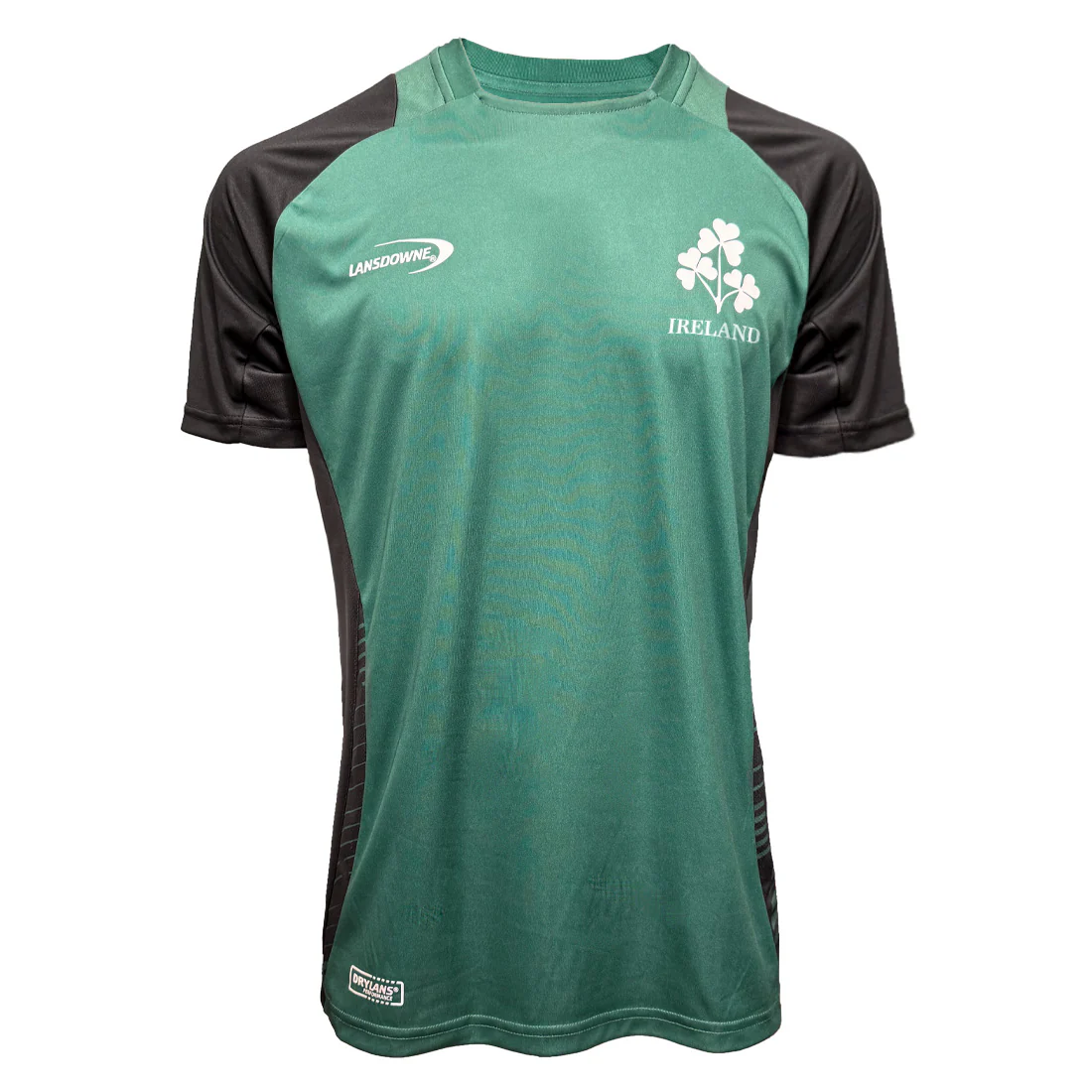 Lansdowne Ireland Green and Black Shamrock Performance Top